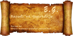 Bazsánt Gusztáv névjegykártya