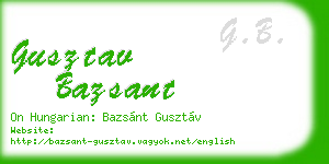 gusztav bazsant business card