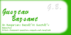 gusztav bazsant business card
